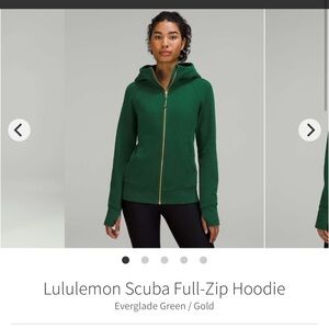 Lululemon Scuba Full-Zip Hoodie
Everglade Green / Gold